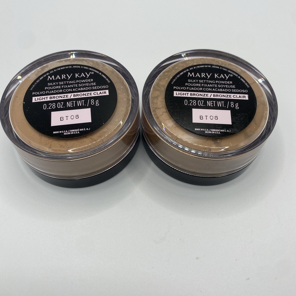 Lot Of 2 Mary Kay Silky Setting Powder Light Bronze - 175898 New  .28 oz